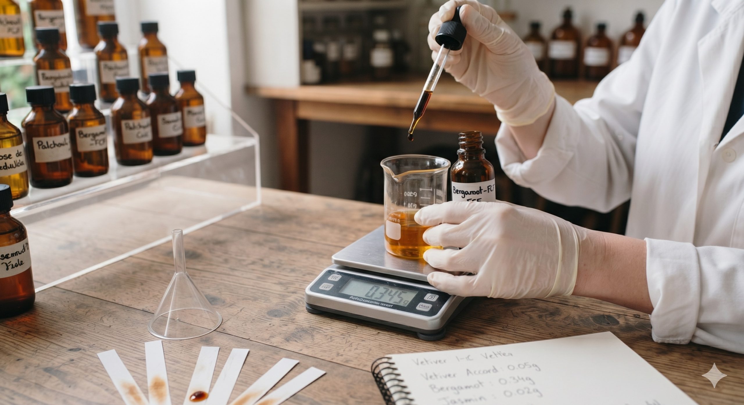 Essential oil dropper bottle or laboratory testing